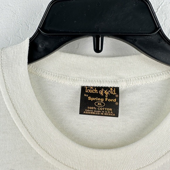 Vtg T-shirt XL Teddy Bear Heart Boxers Single Stitch Touch Of Gold Spring Ford - Picture 5 of 9